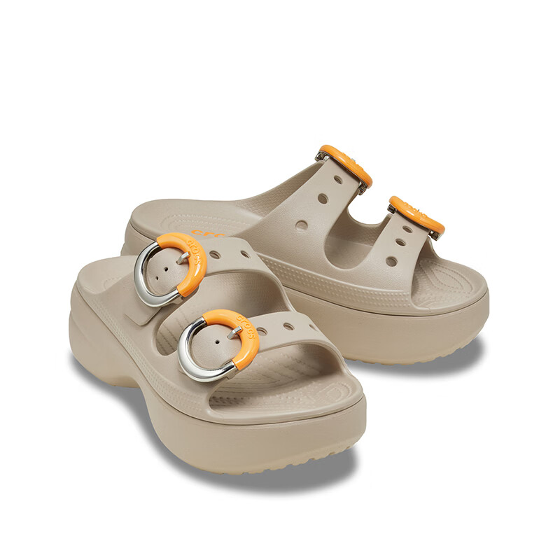 卡骆驰(CROCS)白鹿同款经典云朵自在彩扣女士凉鞋轻便舒适一脚蹬沙滩鞋|213246 甜酒棕-2NM 35 (220mm)