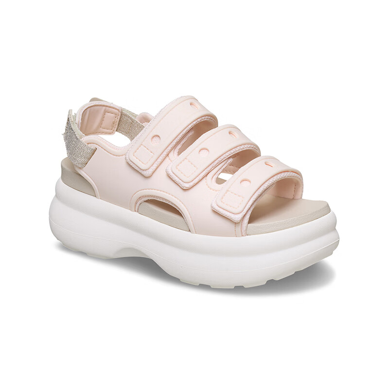 卡骆驰(CROCS)细闪嗖酷运动凉鞋时尚外穿凉鞋百搭花园鞋沙滩鞋|213434 桃子冰/冰冻米/粉笔色-86U 36 /37(230mm)