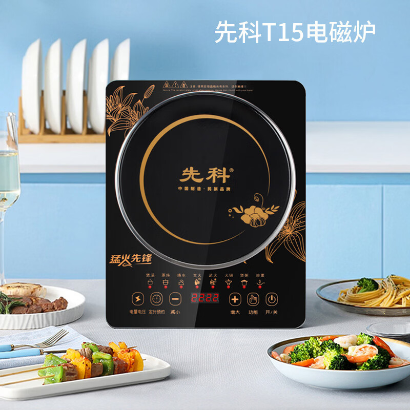 先科电磁炉5000W【限时抢购】一级节能省电新款大功率电陶炉灶家用电炒锅新品炒菜锅炉 【2000W】家用大功率电磁炉 电磁炉套餐一【炒锅】