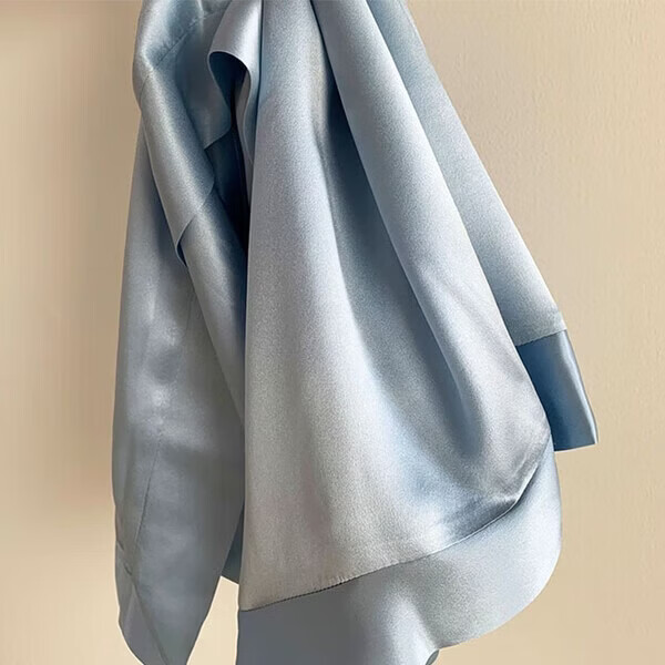 VTX双面真丝枕套 桑蚕丝绸真丝纯色枕头套 单只枕套 吸湿透气 礼盒装 真丝枕套-云水蓝