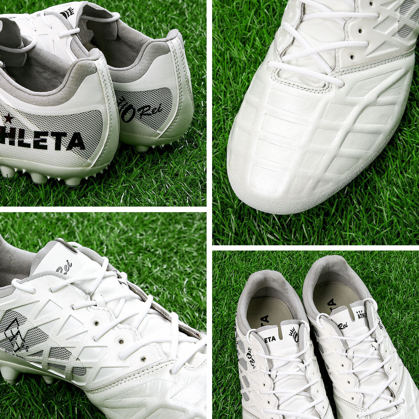 阿仕利塔袋鼠皮足球鞋男MG短钉高级人草足球比赛男鞋训练运动鞋 CDH10014 PWH白色 （舒适透气不勒脚） 44.5 适合内长290mm