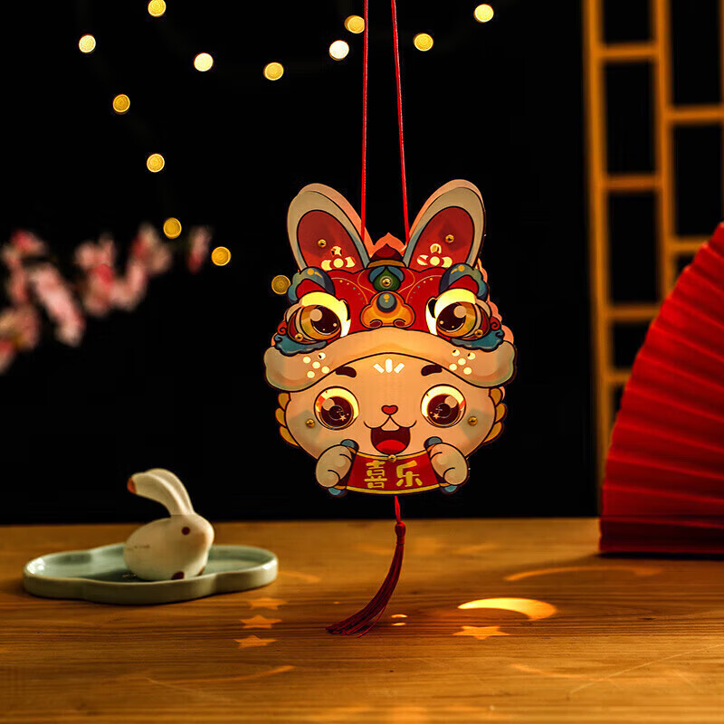 MN中秋节灯笼合集各类灯笼DIY制作节庆喜庆 兔系列1随机3个装