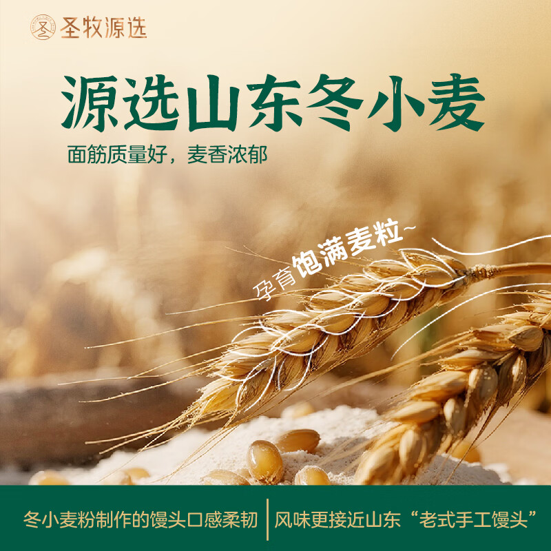 SHENGMU SINCE 2009圣牧源选 奶皮子千层馒头 顺丰冷链 【尝鲜装】625g4个*1袋