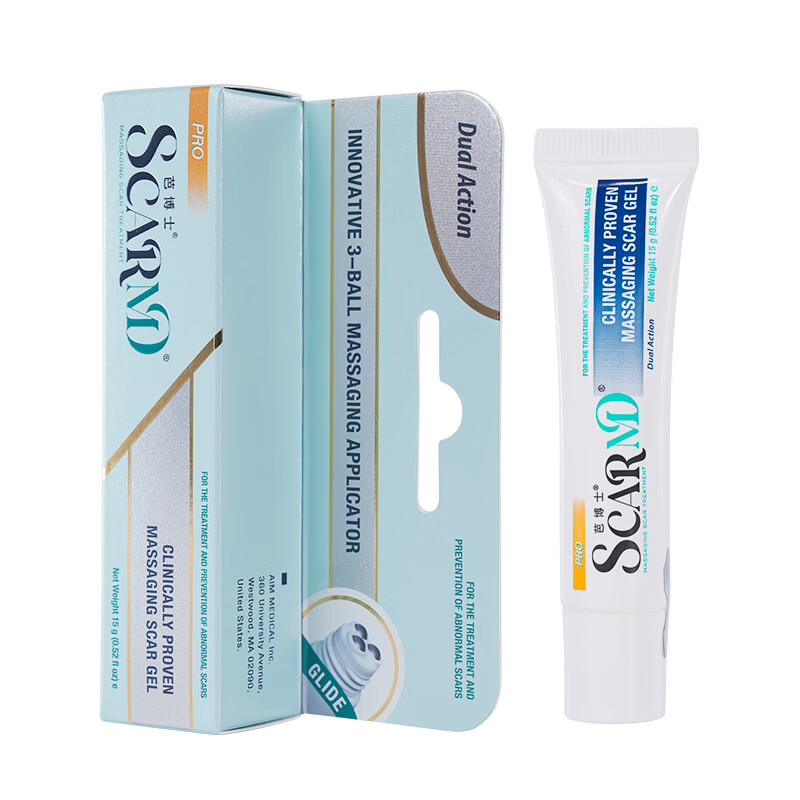 芭博士ScarMD美国进口祛疤膏医用剖腹产修复疤痕膏儿童硅酮凝胶软膏 升级版-滚珠款15g 【送硅凝胶1g+蒸汽眼罩】