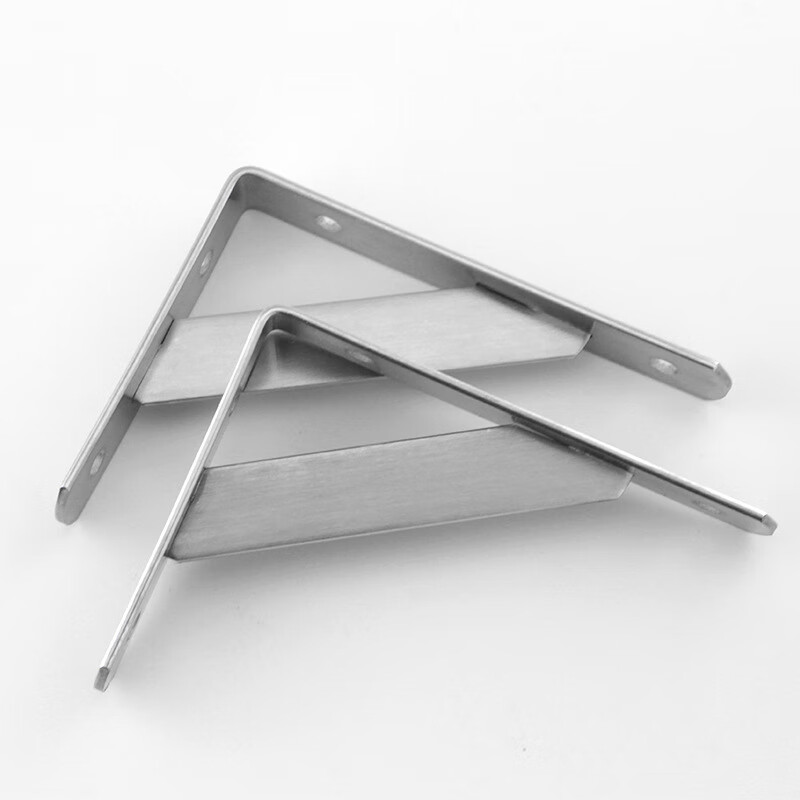 不锈钢直角支撑架 隔板置物架直角九比支架 拆装壁挂三角支撑架 4寸10