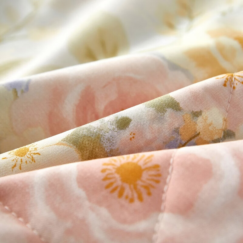 恒源祥 空调被 100%棉花夏凉被子纯棉可机洗午睡单人双人全棉被芯夏季 【全棉A类+新品上市】水墨嫣然 150x200cm【夏被单件】