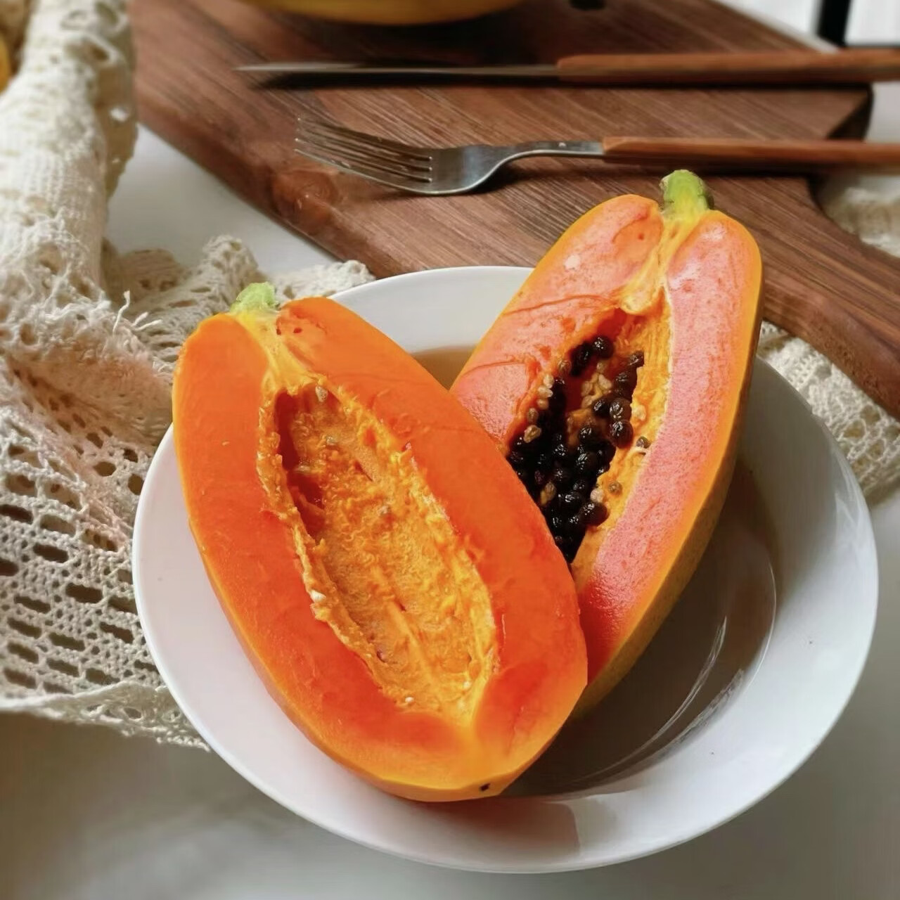 ［顺丰到家］海南三亚当季特级真树熟红心牛奶木瓜水果香甜软糯 净重4.8-5.2斤真树熟特级果（大果2-3个）孕妇可食