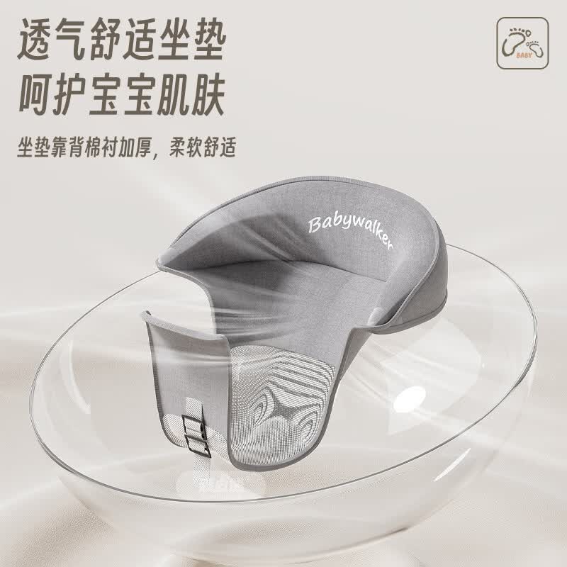顽皮熊婴儿学步车新款多功能助步车宝宝学走路可推可坐可折叠可调节 612高配灰【餐盘+音乐盘+双推把+脚垫】