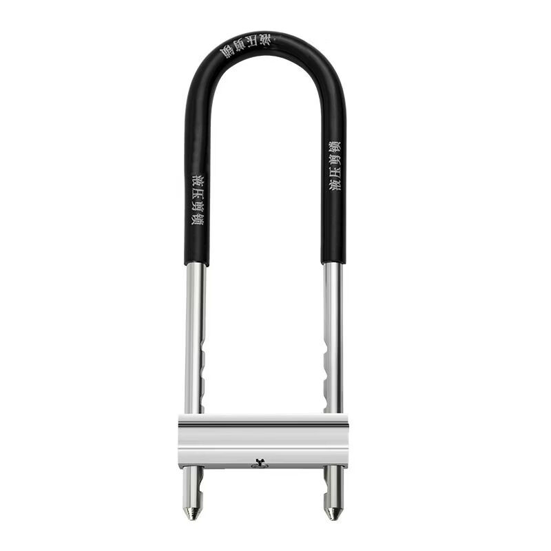 波溜紫玻璃门锁U型锁锁具双门插锁玻璃锁推拉门长锁商铺u锁型室外U形锁 U型锁 35.0cm长【3把钥匙】