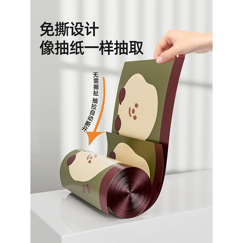 超市代购同款垃圾袋加厚家用手提式免撕大号厨房专用宿舍用 双面加厚2丝【排排坐12卷180只】45x50cm
