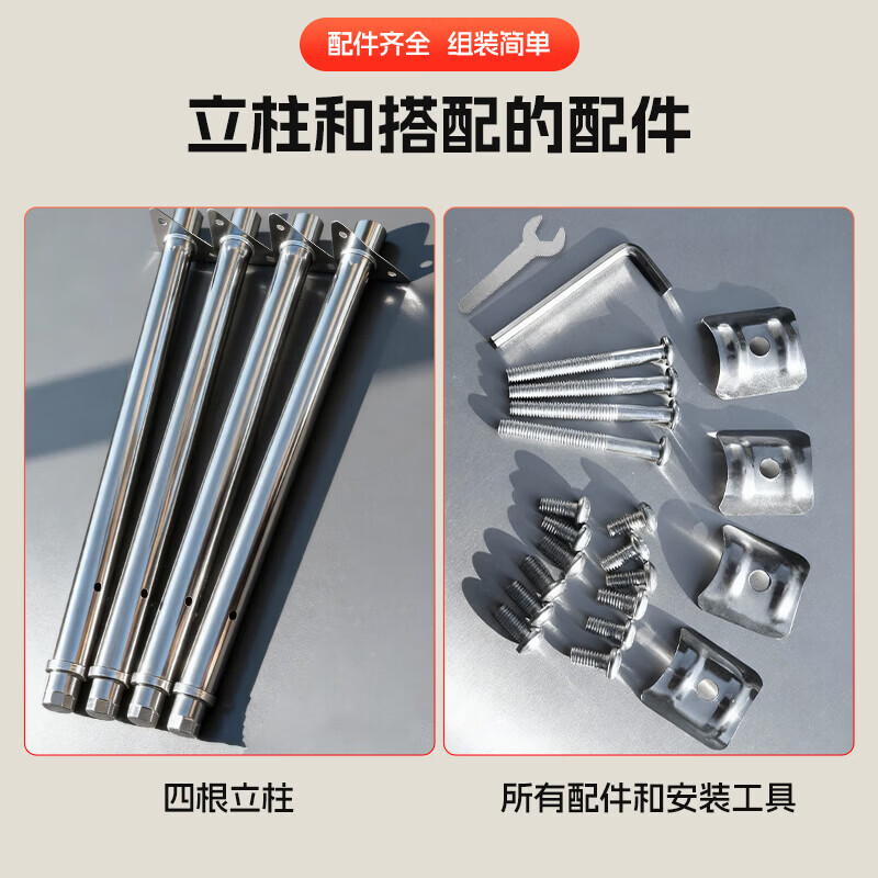 冠之嘉加厚双层不锈钢工作台厨房专用切菜剁骨饭店操作台商用打荷打包台 国标加厚0.7二层（可定制304） 长60*宽40*高80【出口级不锈钢】