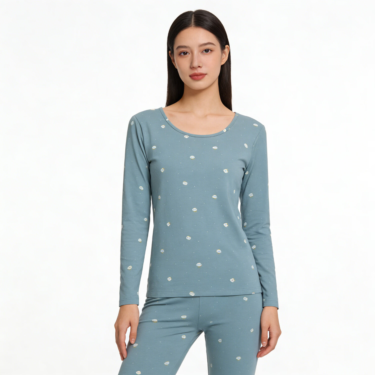 芬腾可安（FENTENGCARE）【N】女士95%棉秋衣秋裤套装2026新款薄款青少年美体修身孕妇 女士秋衣秋裤套装 L