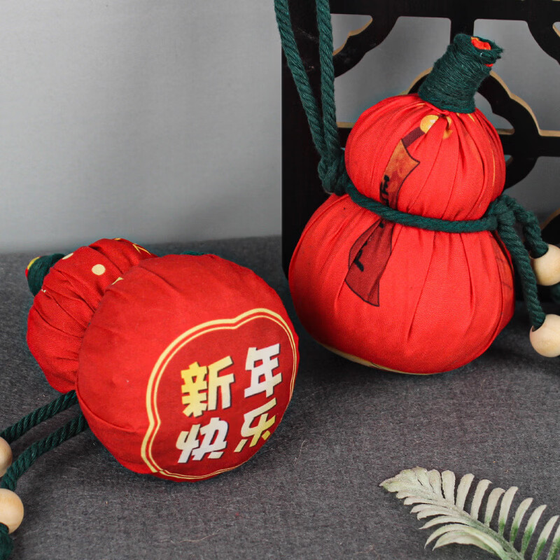 何佳功新年手工diy制作材料成人老年人国风非遗葫芦香包香囊春节元旦 葫芦香包【新年快乐】1个