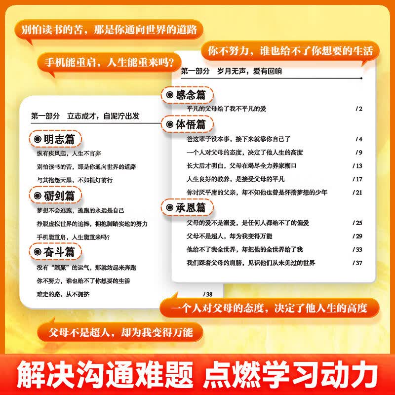 央视网（CCTVCOM）2026新版人民日报励志成长篇全2册自泥泞出发踏荆棘登顶+父母的辛苦从不让孩子看见 青少年成长励志书籍高票美文青春成长SZ 【人民日报励志成长篇全2册】