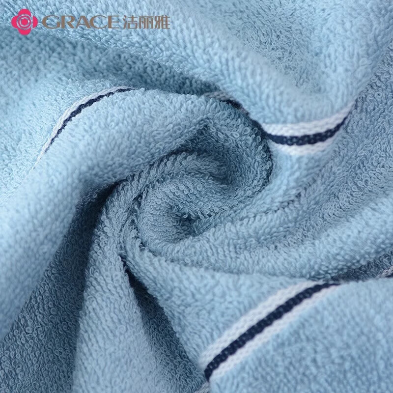 洁丽雅（grace）纯棉浴巾不掉毛家用情侣款夏季洗澡全棉吸水速干大毛巾裹巾 1条【米色】（A类新疆棉140*70CM）