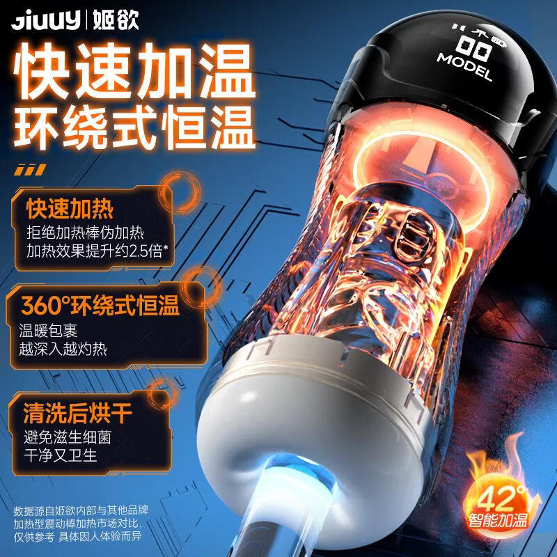 姬欲（JIUUY）裂空者飞机杯全自动吮吸男士成年人用品性趣玩具电互动自慰器 升级款（震动吮吸APP液晶屏显示加温消毒
