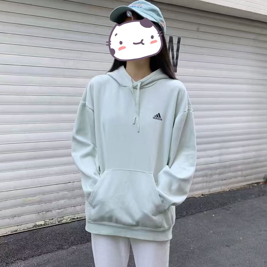 阿迪达斯（adidas）男女同款 春秋 百搭 针织 连帽休闲 运动卫衣 夹克  外套 IV7593 S