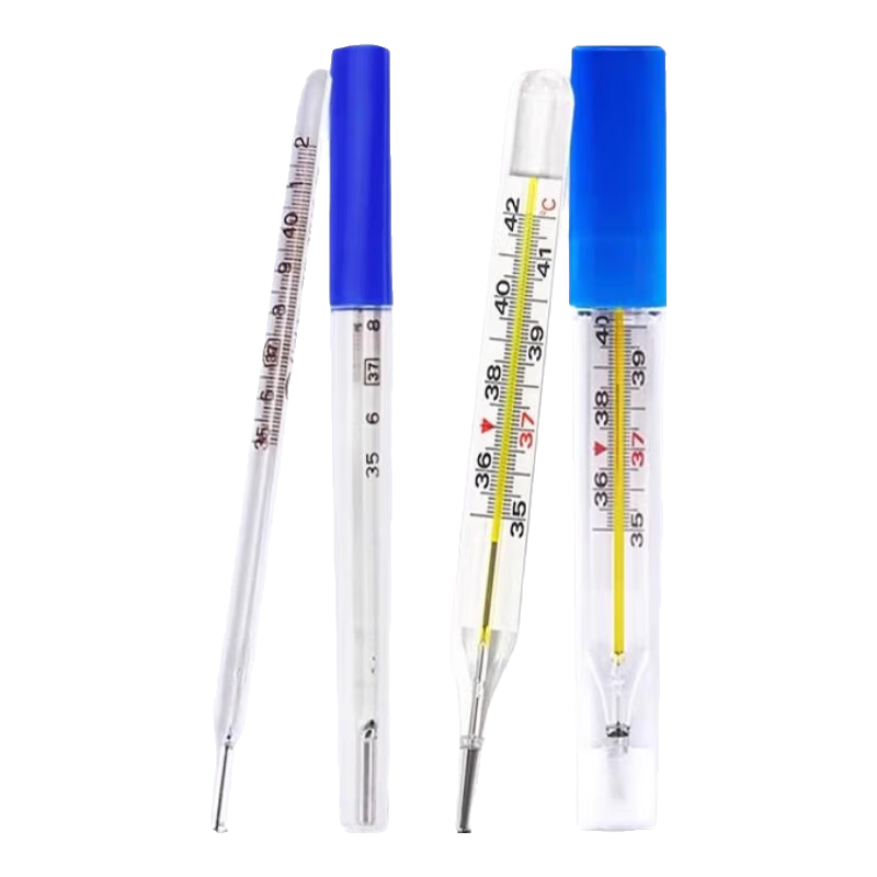 玻璃医用体温计大刻度老式腋下口腔温度计成人儿童体温表水银平替 【1支】xzw三角标准体温计
