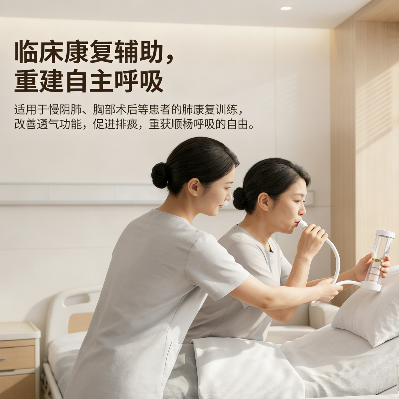 AiHYUTA呼吸哑铃鲸小七同款腹式肺活量训练仪器腹肌马甲线盆底肌瘦脸腹部 AiHYUTA升级款150g【加厚管壁-白色银环】