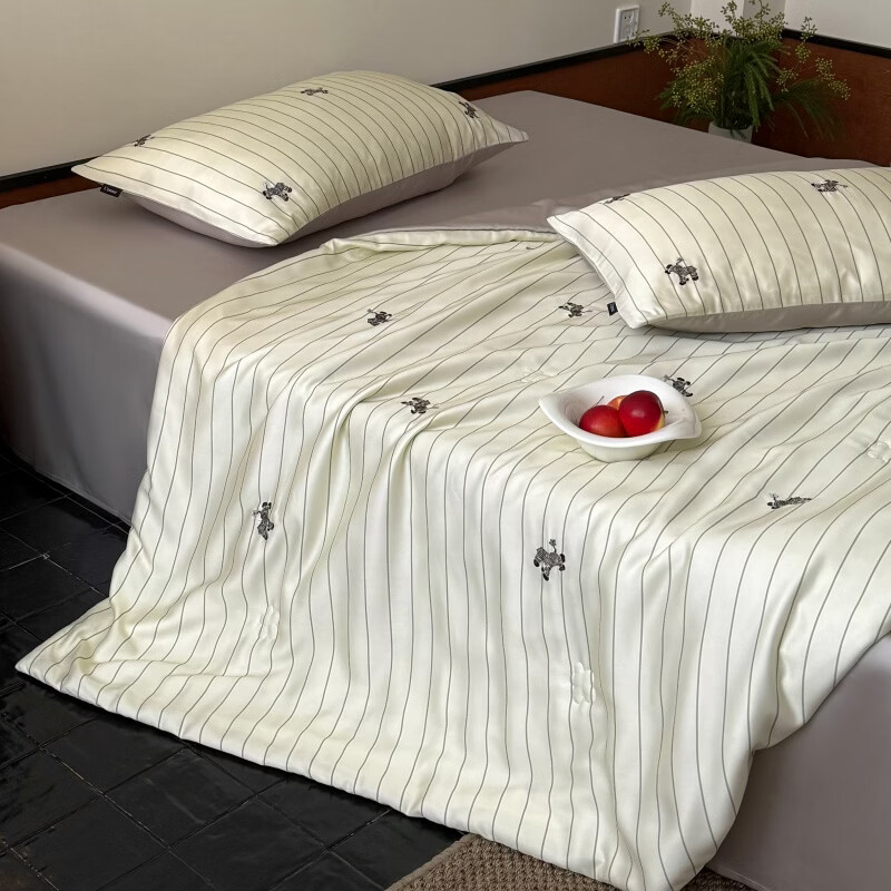 ROLAND LIVE夏季兰精天丝夏被四件套斑马刺绣夏凉被凉感薄被子双人空调被 LB 天丝夏被-斑马斑马 单夏被200cm*230cm