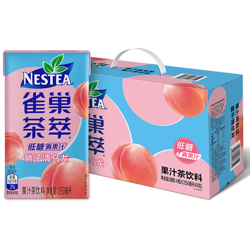 Nestlé 雀巢 茶萃 桃子清乌龙 250ml*24盒