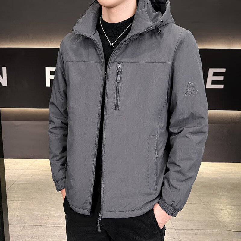 骆驼同款冲锋衣棉服外套男秋冬季宽松加绒加厚棉衣服保暖夹克棉袄 卡其8893 5XL