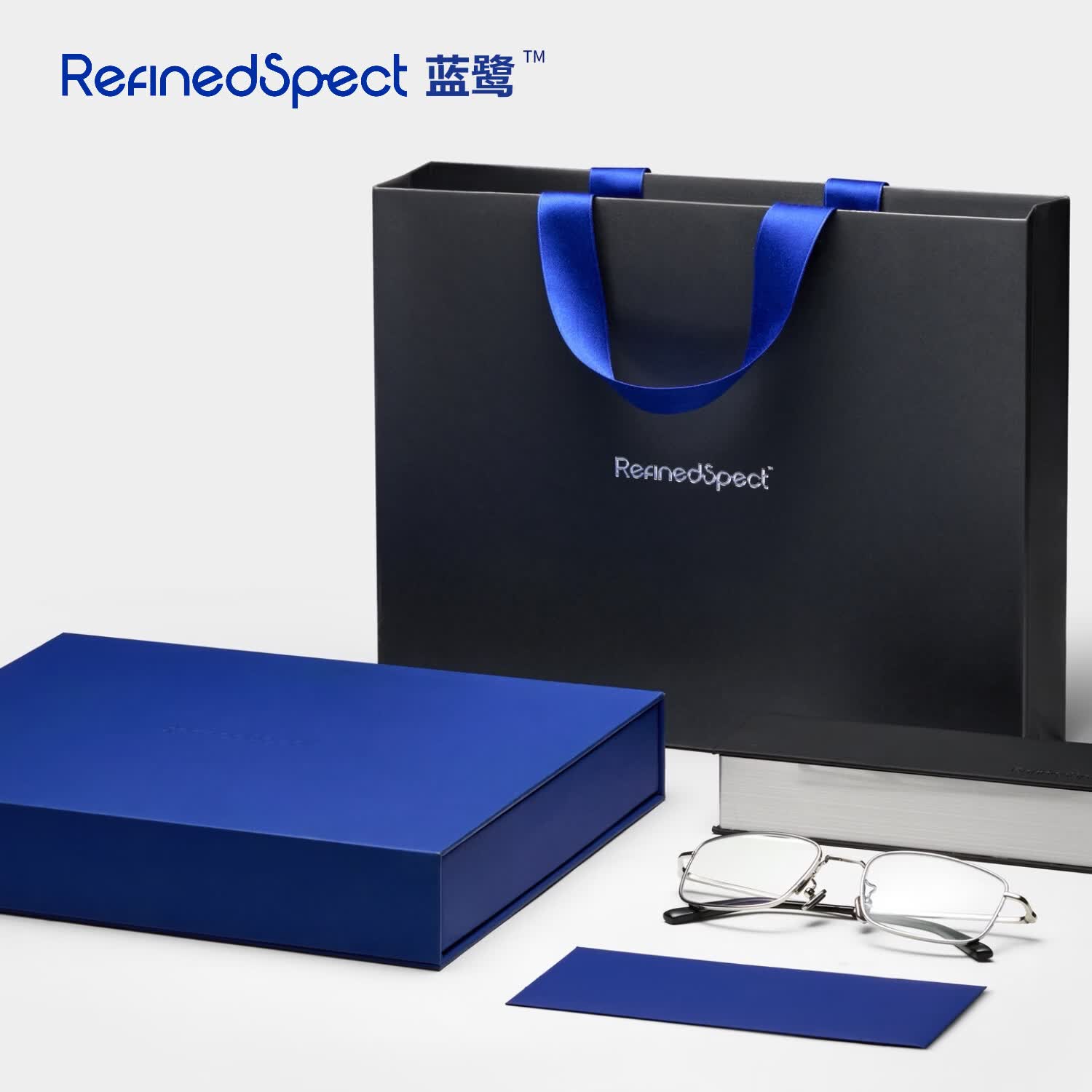 RefinedSpect蓝鹭高端纯钛老花镜欧盟标准高清防蓝光 送礼推荐 单光(适用看近)99.8%用户适合 150度(51-55岁)