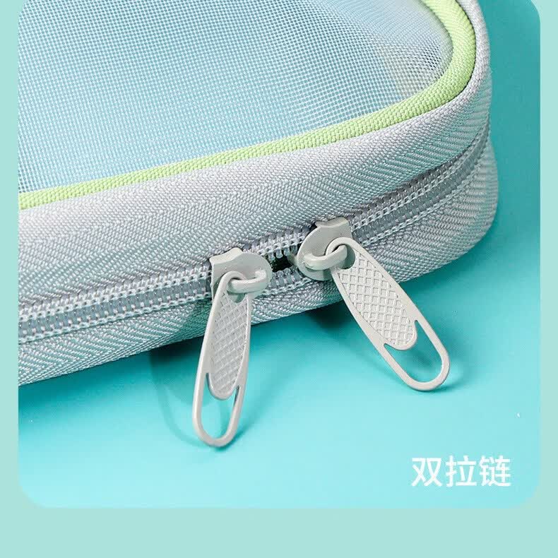 赞婴美开学必备学生A4大容量补习班透明网纱手提袋L型收纳分类科目袋 A4收纳分类袋有骨高品质款【颜色随机】1个