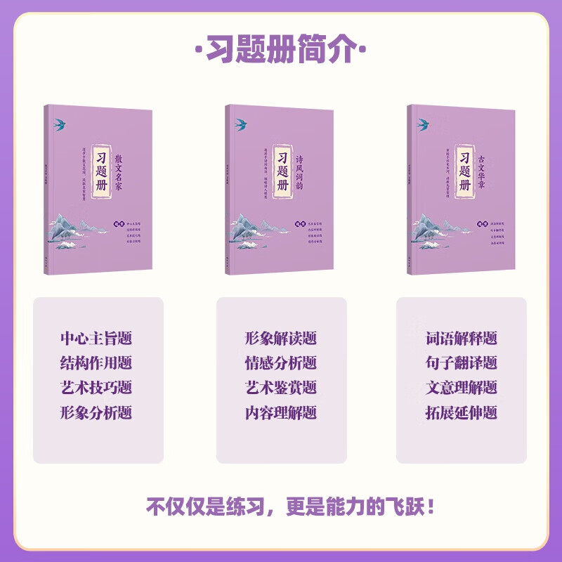 当当【带视频课程】清华附中小紫书 全3册 名师阅读提分笔记 清华大学附属中学 语文素养提升系列丛书 散文名家+诗风词韵+古文华章 【全套】小紫书全套3册+名师讲解视频课(311节)