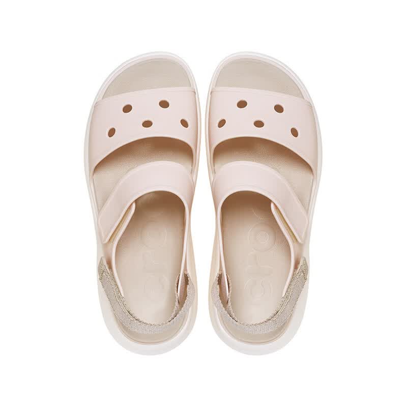 卡骆驰（CROCS）细闪嗖酷凉鞋户外厚底时尚凉鞋女鞋沙滩鞋|213287 桃子冰/冰冻米/粉笔色-86U(含智必星) 36 /37(230mm)