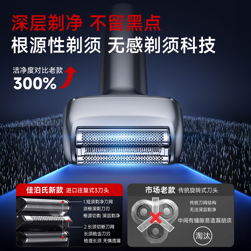 SOULUX【极速剃净丨不留黑点】电动剃须刀往复式最新2025款小锤子刮胡刀2026热卖第一全身水洗便携剔男士 【锖色】深层剃净丨超长续航丨全身水洗 热销百万丨干湿两剃丨极速剃须丨不留黑点