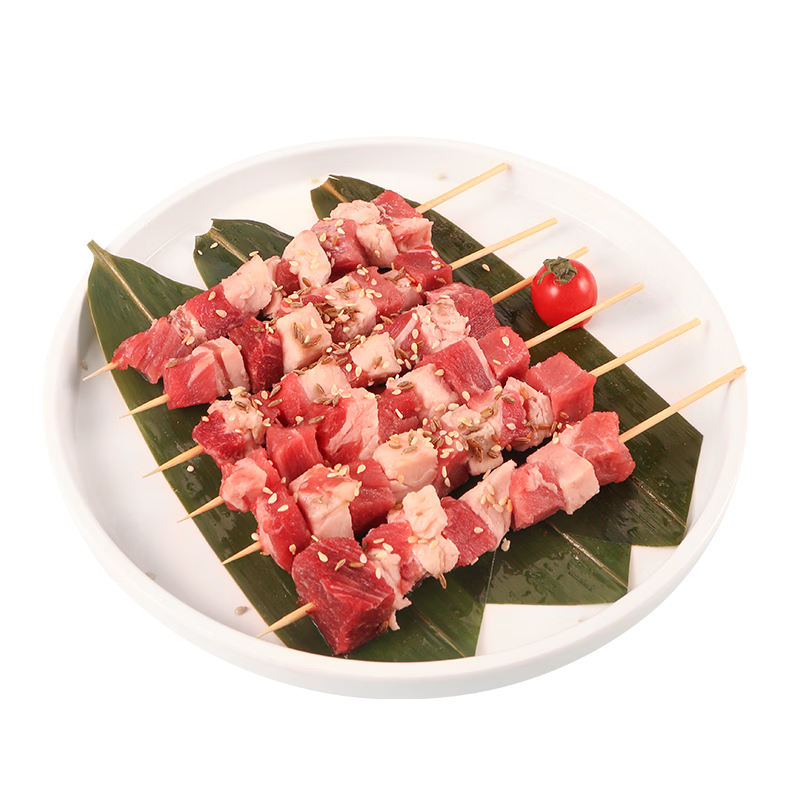 一号私厨孜然烤肉串200g安格斯牛上脑露营户外烧烤食材免串免调理