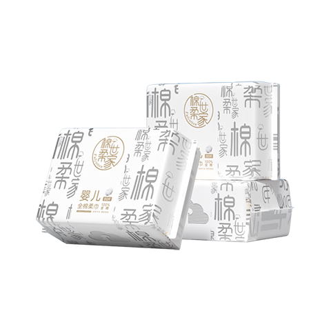 棉柔世家（FulCotton）婴儿棉柔巾100%纯棉一次性洗脸巾干湿两用洁面纸巾 【100%天然棉】80抽*3包