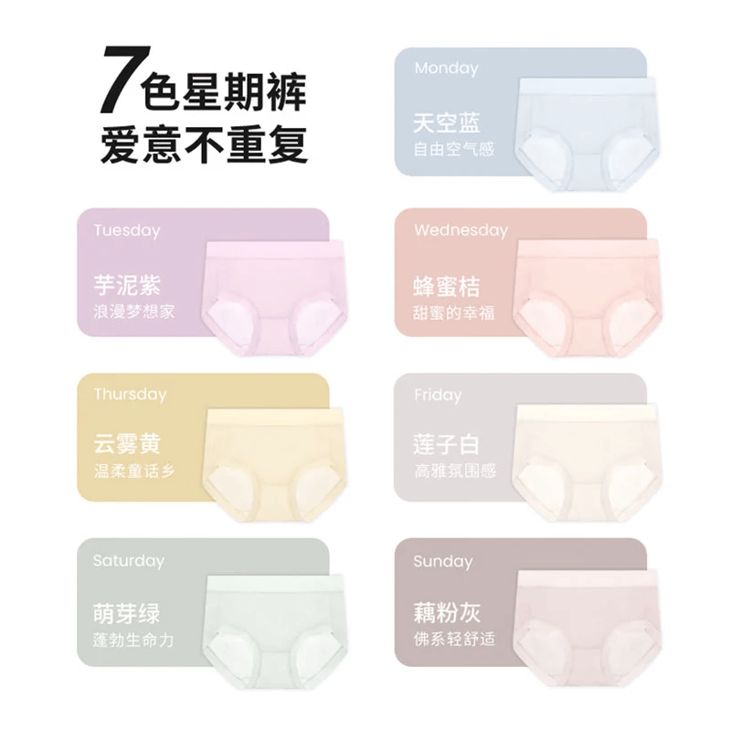 阪织屋（Bandgewoo）女士内裤冰丝10A抑菌聚乳酸26新款透气无痕裸感中腰三角底裤 【聚乳酸3条装】蜂蜜桔+莲子白+藕粉灰 XL 【推荐135-155斤】