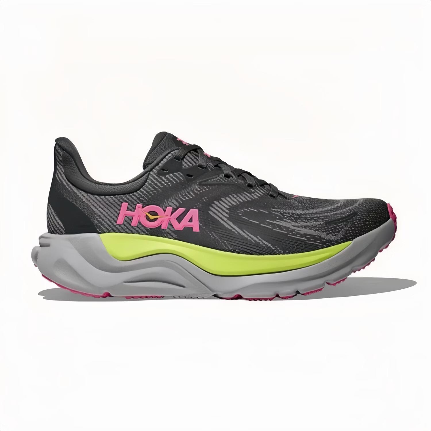 HOKA HOKA FOOT男女款 ARAHI 8 稳定支撑轻便户外缓震阿瑞海8运动跑步鞋 灰黑/粉色 45