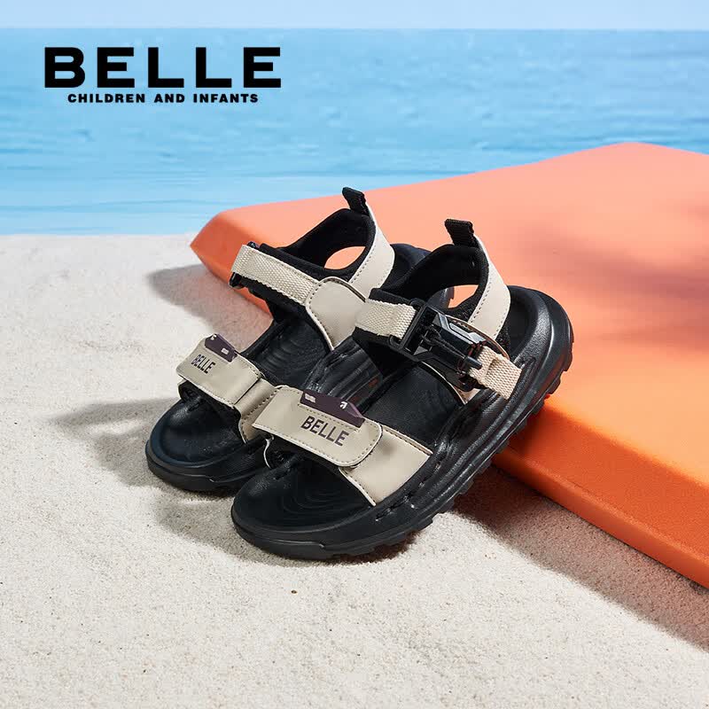 百丽童鞋儿童凉鞋男童溯溪鞋26年夏季新款男孩沙滩鞋软底女童运动凉鞋 黑色 27