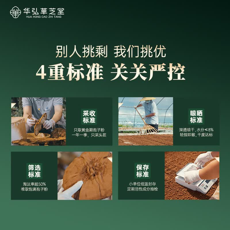 华弘草芝堂灵芝孢子油软胶囊蓝帽三萜含量45.1g增强免疫力 营养保健品送父母 【提前加购 入会下单有礼】0.3g*20粒