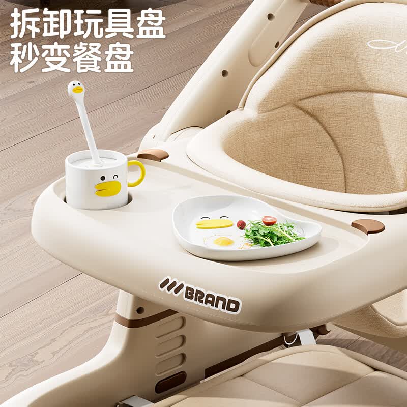 顽皮熊2026新款学步车防O型腿小孩幼儿宝宝多功能儿童可折叠宝宝手推车 968卡其棕顶配款【餐盘+音乐盘+氛围灯光+手推+垫+棚】