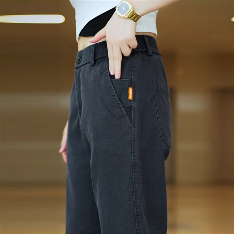 新款牛仔裤男2026夏季宽松直筒高街休闲裤男裤潮流 蓝色 32 建议体重135-145斤】