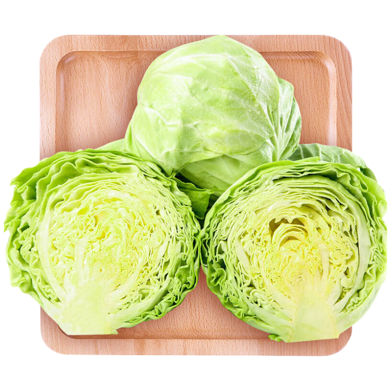 京鲜生云南新鲜绿甘蓝净重5斤单果200g+卷心菜甘蓝新鲜蔬菜 源头直发