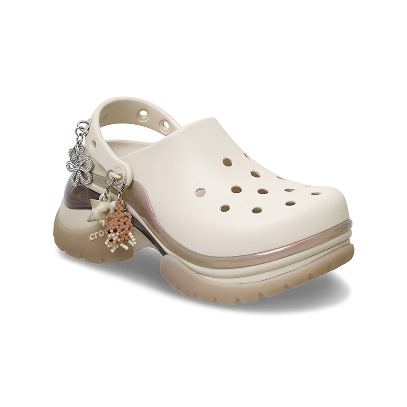 卡骆驰(CROCS)白鹿同款复古小鲸鱼耀饰小海豚洞洞鞋时尚女鞋百搭沙滩鞋|213218 甜酒棕-2NM 38 (240mm)