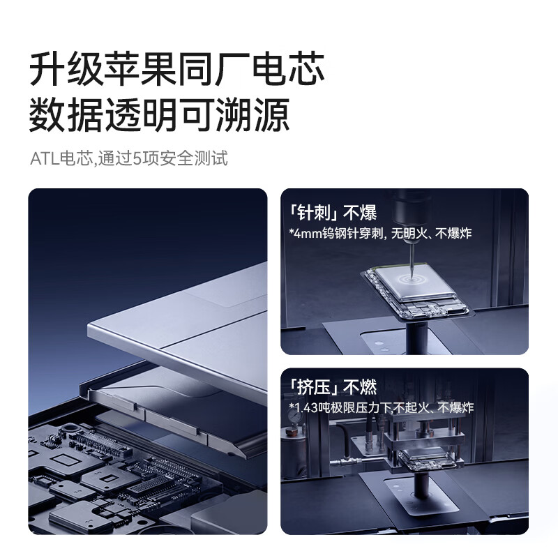 ANKER安克【2026新国标充电宝】充电宝自带线45W快充新规移动电源支架10000毫安智能盾3C认证可上飞机 新国标充电宝【45W快充】10000mAh-白