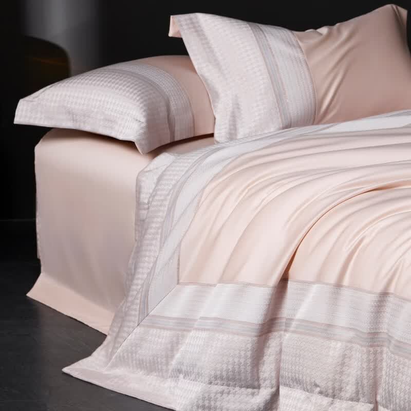 ROLAND LIVE轻奢高级感全棉四件套裸睡1.8米床床上用品被套床单纯棉套件 TGH 全棉四件套-罗威纳米粉 1.5米床 床单款 【被套200*230cm】
