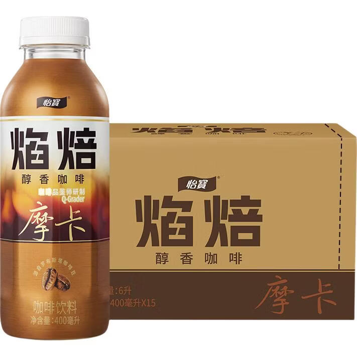 怡宝焰焙摩卡咖啡饮料400ml*15瓶整箱装 怡宝焰焙摩卡400mL15瓶1箱
