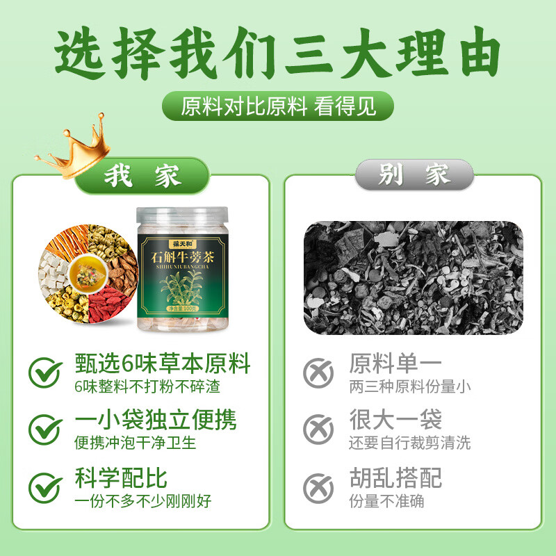 葆天和 石斛牛蒡茶熬夜元气茶石斛菊花牛蒡枸杞独立免煮三角包100g 5罐装【巩固装 更划算】 50包*5罐