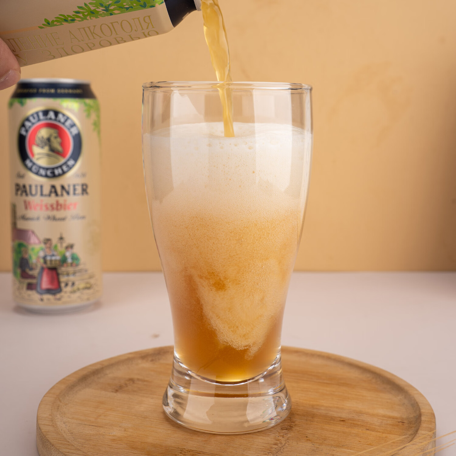 保拉纳（Paulaner）德国进口柠檬拉德小麦柏龙啤酒聚会畅饮麦香浓郁全麦精酿啤酒 柏龙白啤小麦啤酒（WM） 原装进口：500ml*4罐