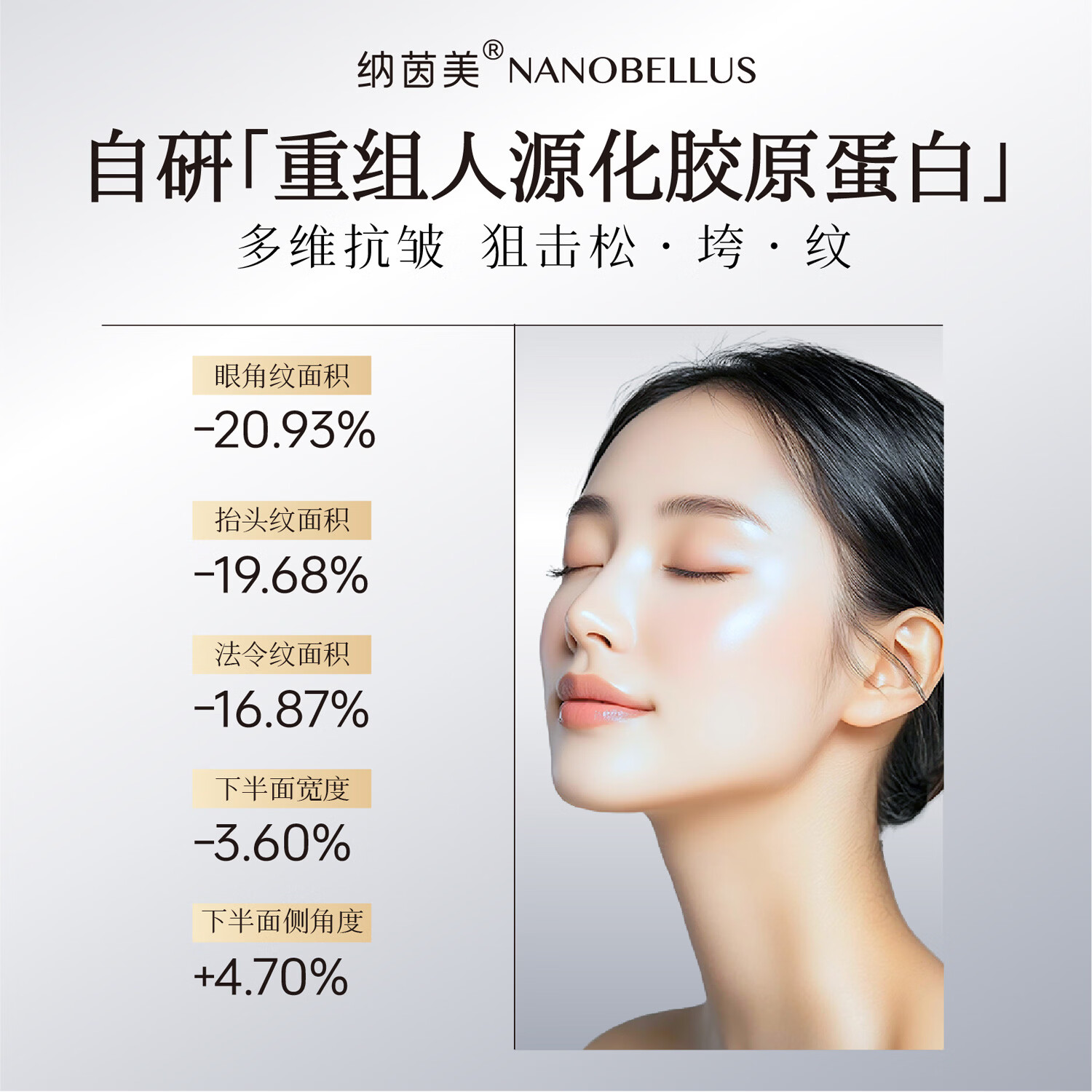 纳茵美重组胶原蛋白保湿面霜淡纹紧致抗皱保湿胶原蛋白护肤品敏感肌可用 【拍1发7】重组胶原蛋白面霜50g