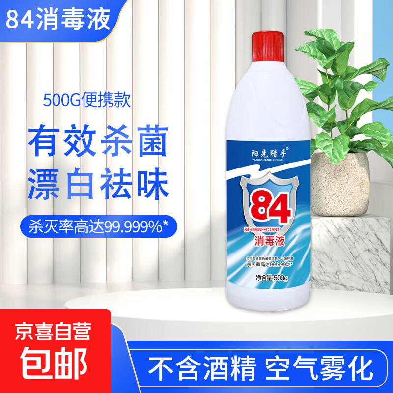 84消毒液地板玩具家居衣物消毒水杀菌率99.999%衣物漂白厕所除臭 【爆款单品】500g*1瓶