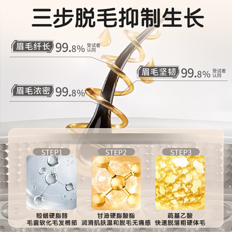 六和乾坤脱毛膏永久根去不再生长腋下络腮胡胡茬胡青去除淡化黑印男士专用 海泥脱毛膏*单盒装