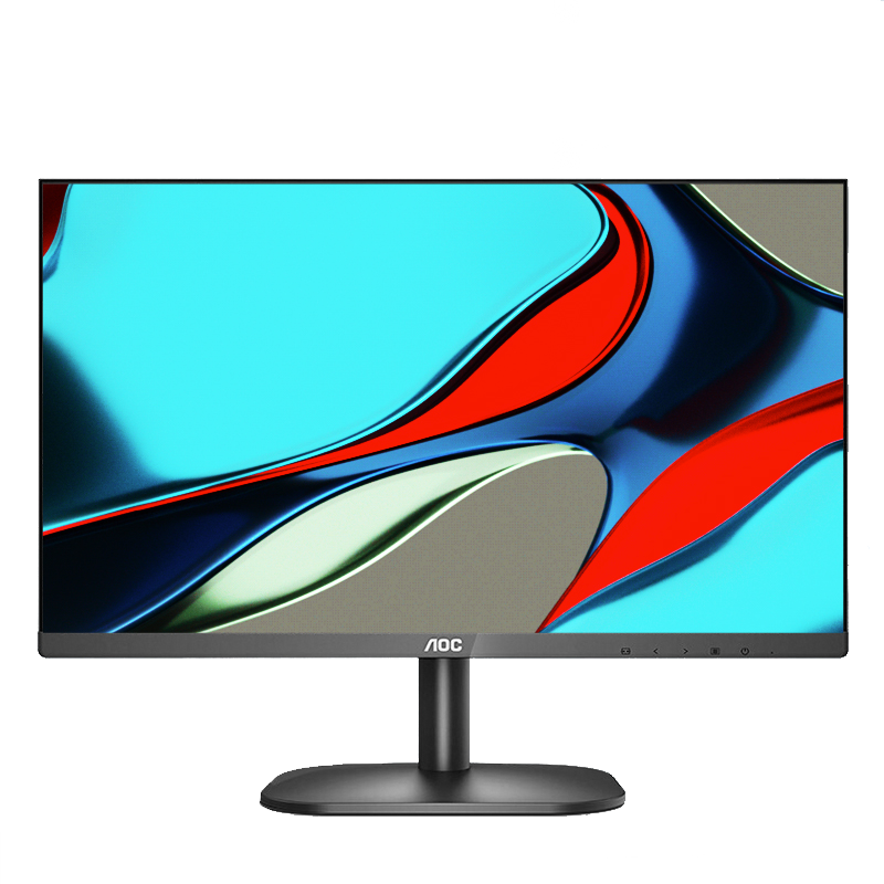 AOC 23.8英寸 IPS技术屏 广视角 HDMI接口 低蓝光爱眼 可壁挂 电脑办公液晶显示器 24B2XH